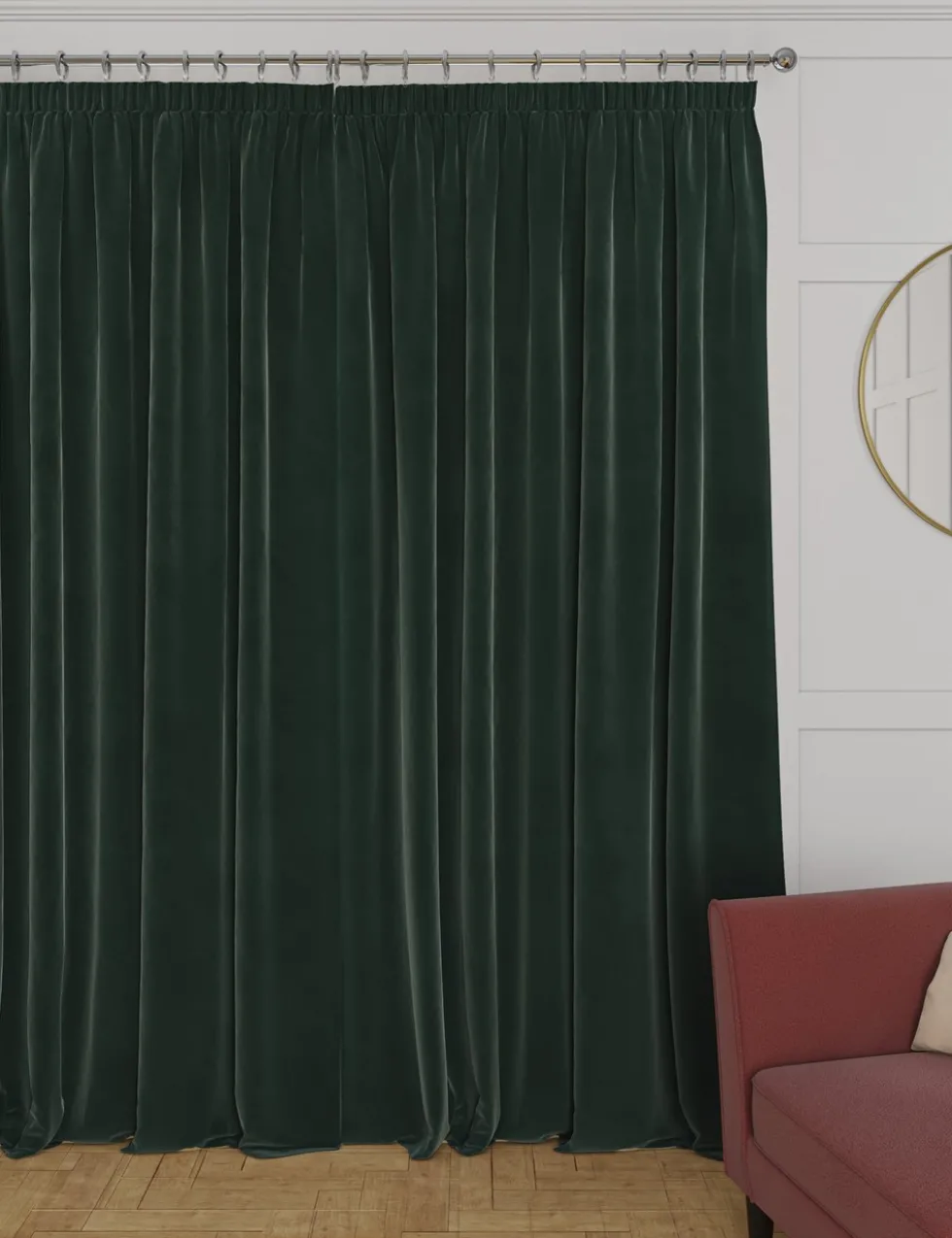 Velvet Pencil Pleat Curtains