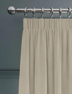 Velvet Pencil Pleat Ultra Thermal Curtains