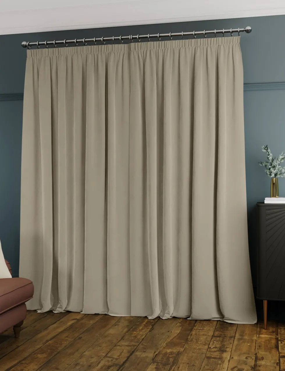 Velvet Pencil Pleat Ultra Thermal Curtains