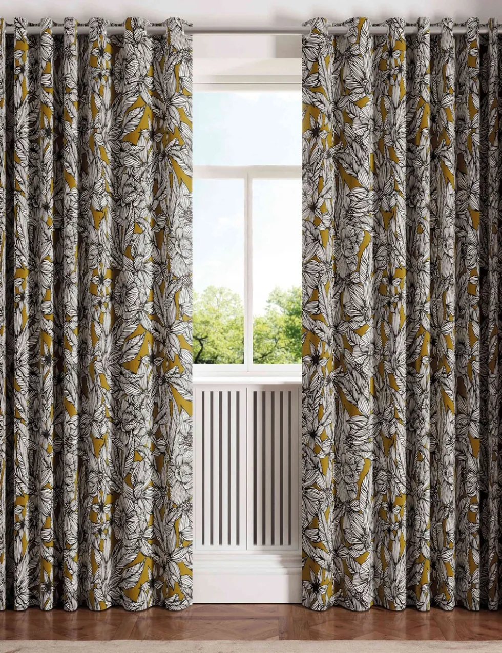 Vietnm Lined Eyelet Curtains