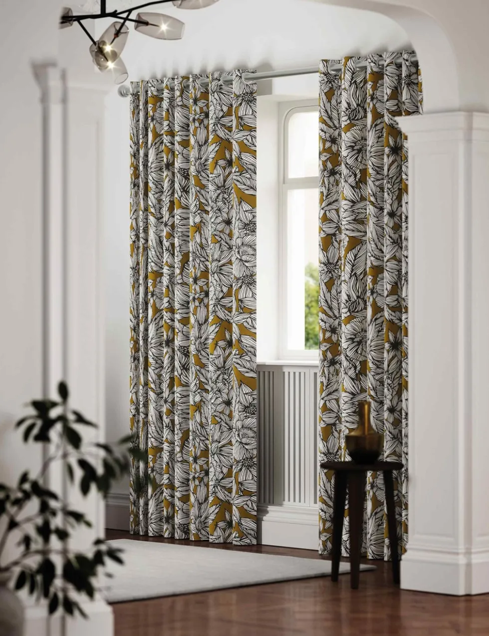 Vietnm Lined Eyelet Curtains