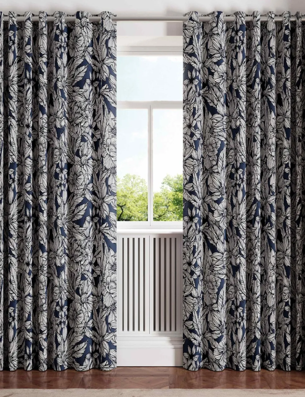 Vietnm Lined Eyelet Curtains