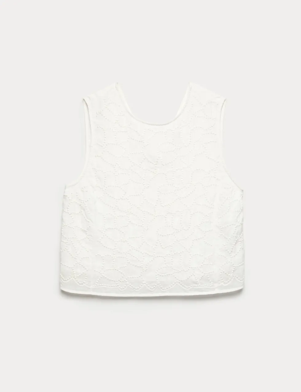 Viscose Rich Embroidered Shell Top