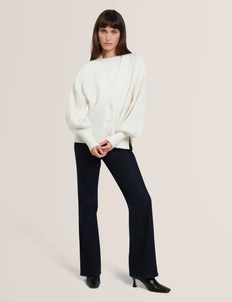 V-Neck Boxy Fit Cardigan