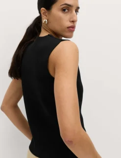 V-Neck Button Front Knitted Waistcoat