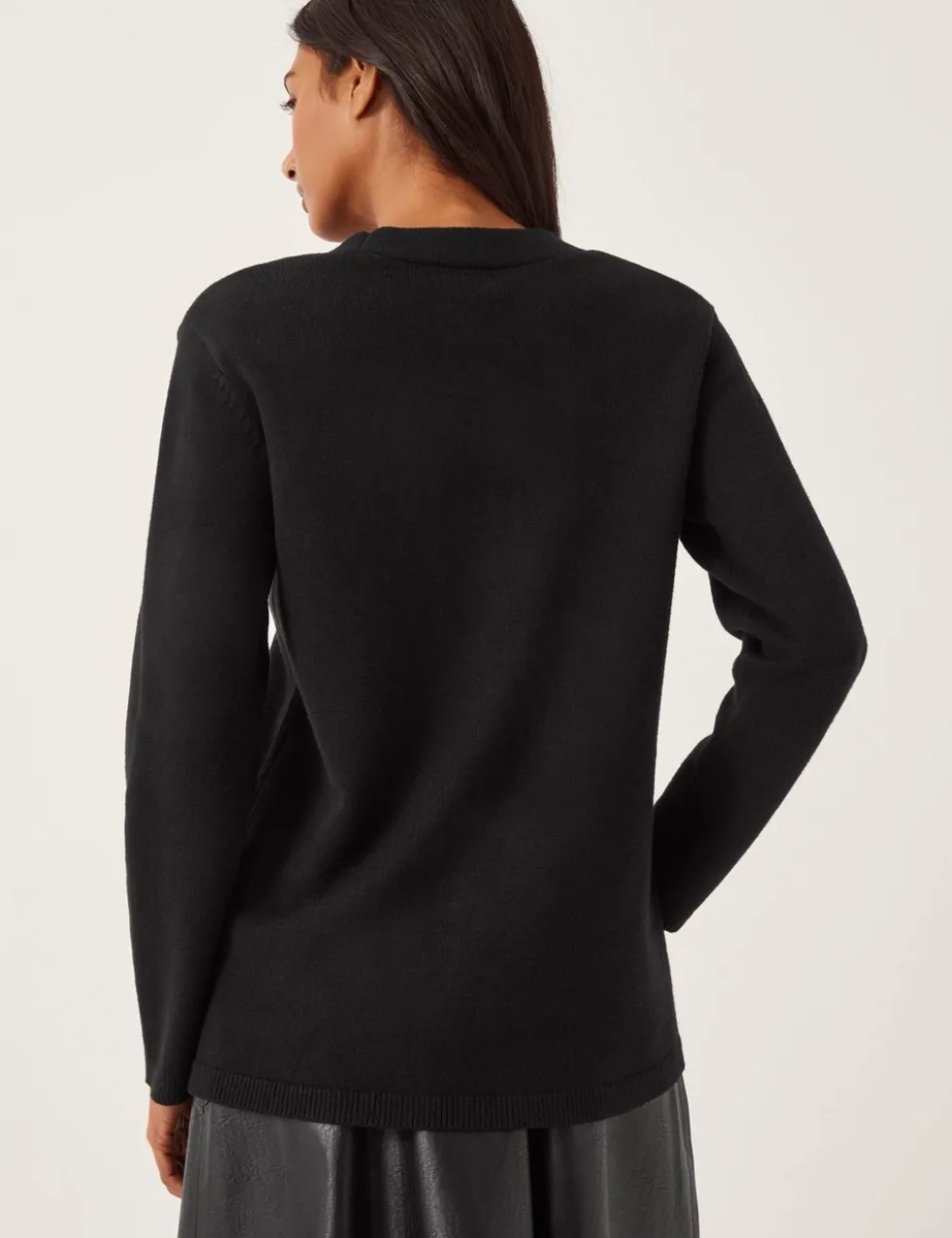 V-Neck Button Front Longline Cardigan
