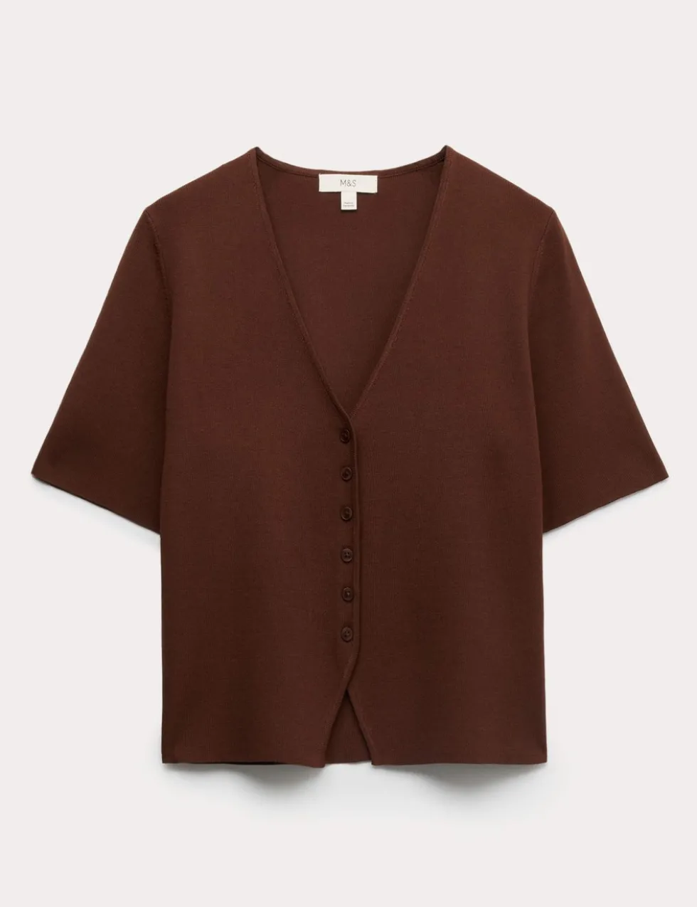 V-Neck Button Through Slim Fit Cardigan