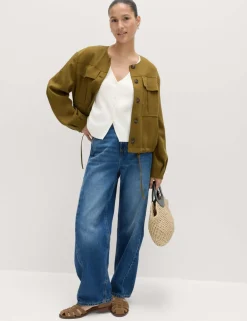 V-Neck Button Through Slim Fit Cardigan