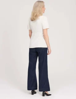 V-Neck Button-Through Top