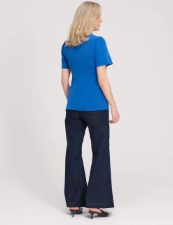 V-Neck Button-Through Top