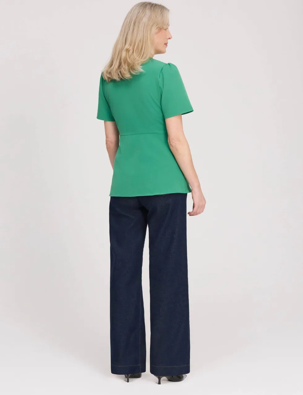 V-Neck Button-Through Top