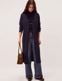 V-Neck Edge to Edge Longline Cardigan