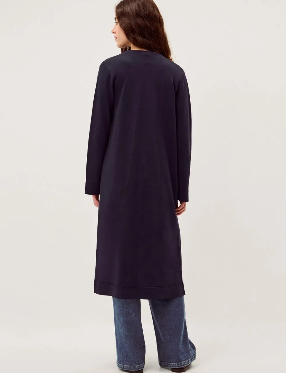 V-Neck Edge to Edge Longline Cardigan