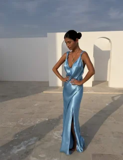 V-Neck Maxi Slip Dress