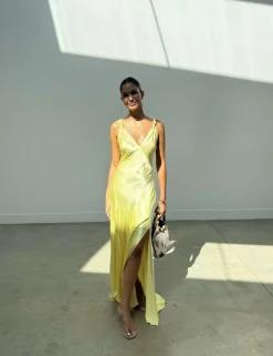 V-Neck Maxi Slip Dress