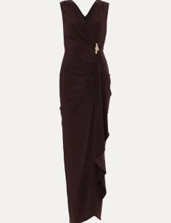 V-Neck Maxi Wrap Dress