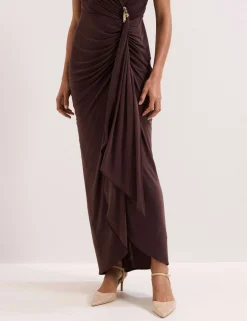 V-Neck Maxi Wrap Dress