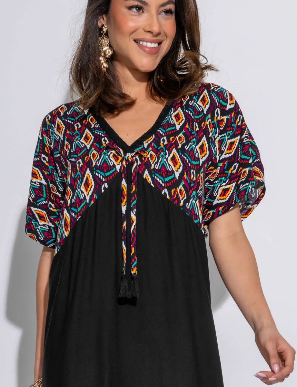 V-Neck Midaxi Kaftan