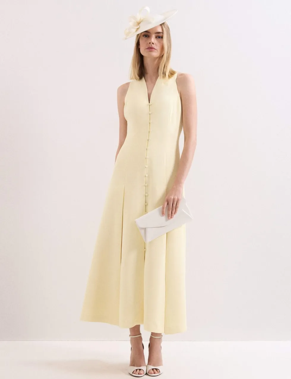 V-Neck Midaxi Skater Dress