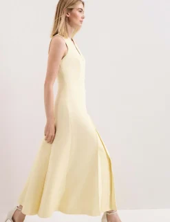 V-Neck Midaxi Skater Dress