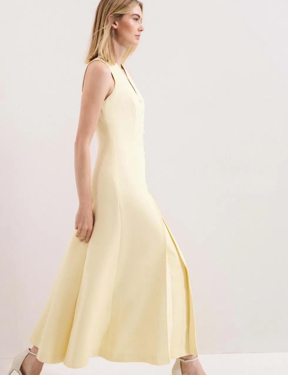 V-Neck Midaxi Skater Dress