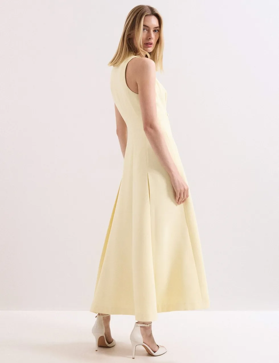 V-Neck Midaxi Skater Dress