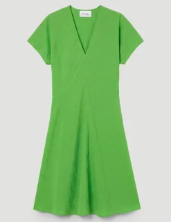 V-Neck Mini Tea Dress