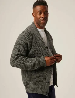 Waffle Shawl Cardigan