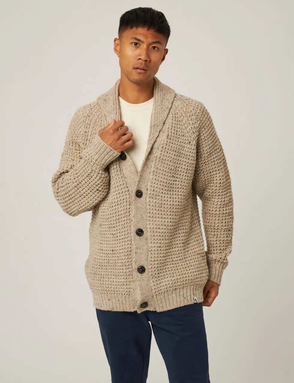 Waffle Shawl Cardigan