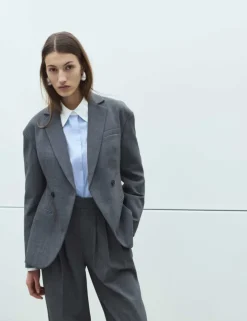 Waisted Double Breasted Longline Blazer
