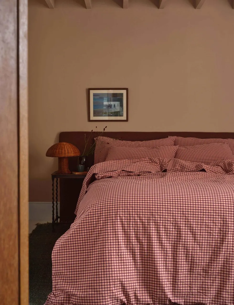 Washed Cotton Gingham Duvet Cover