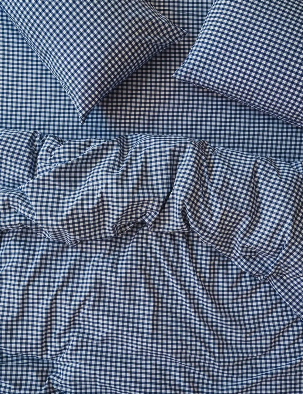 Washed Cotton Gingham Duvet Cover