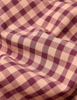Washed Cotton Gingham Fitted Sheet
