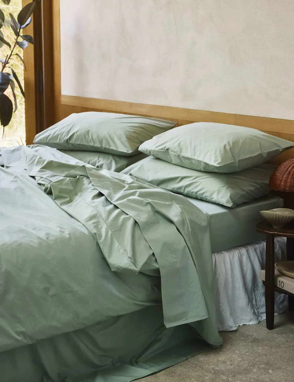 Washed Cotton Percale Duvet Cover