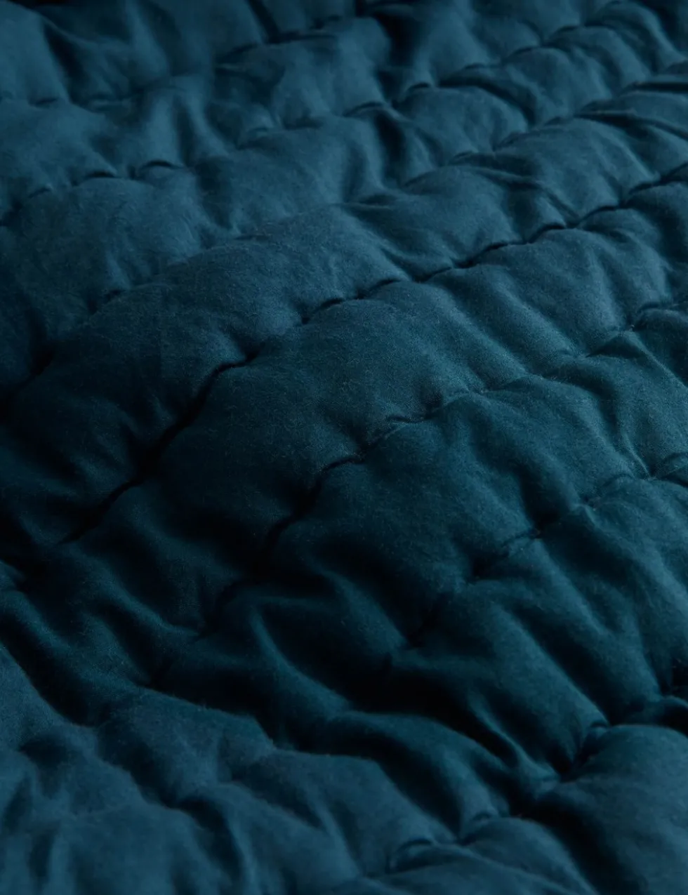 Washed Cotton Quilted Ruffle Bedspread