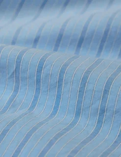 Washed Cotton Striped Flat Sheet