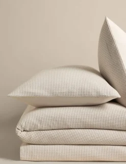 Washed Cotton Waffle Bedding Set