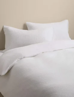 Washed Cotton Waffle Bedding Set