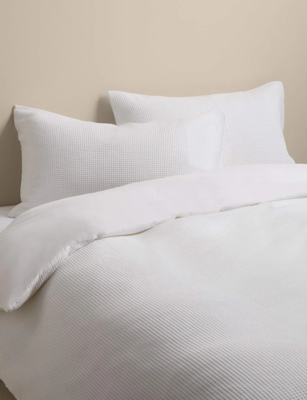 Washed Cotton Waffle Bedding Set