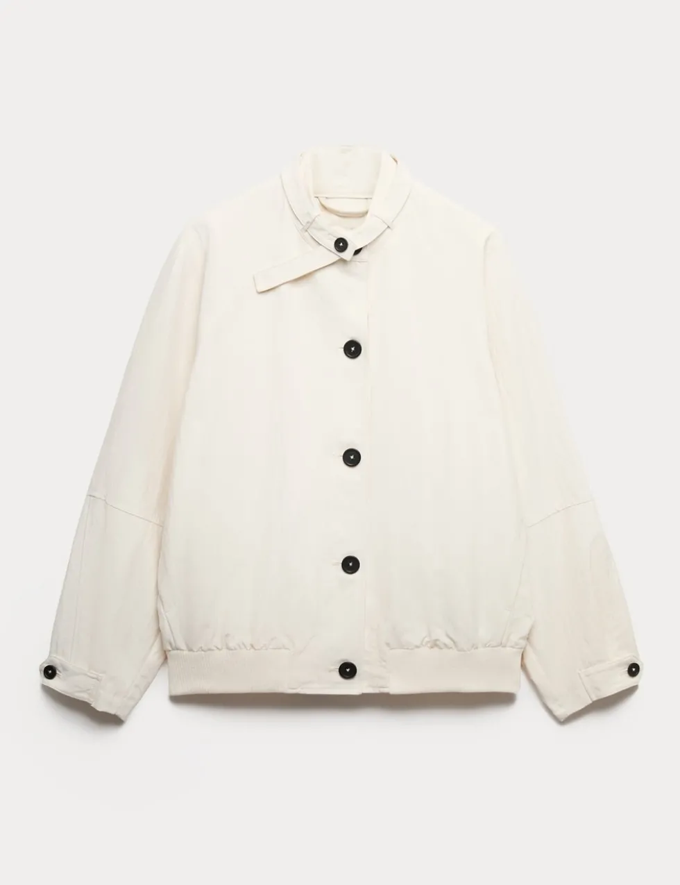 Washed Satin Look Bomber Jacket
