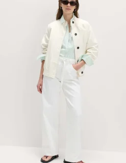 Washed Satin Look Bomber Jacket
