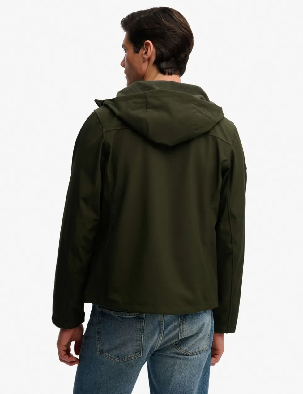 Water Resistant Hooded Softshell Jacket