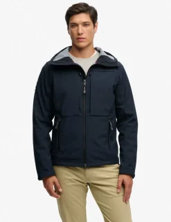 Water Resistant Hooded Softshell Jacket