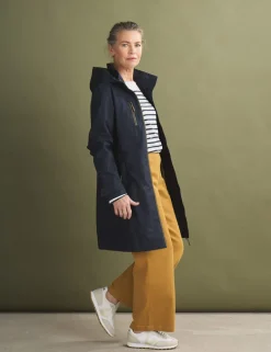 Waterproof Cotton Rich Longline Raincoat