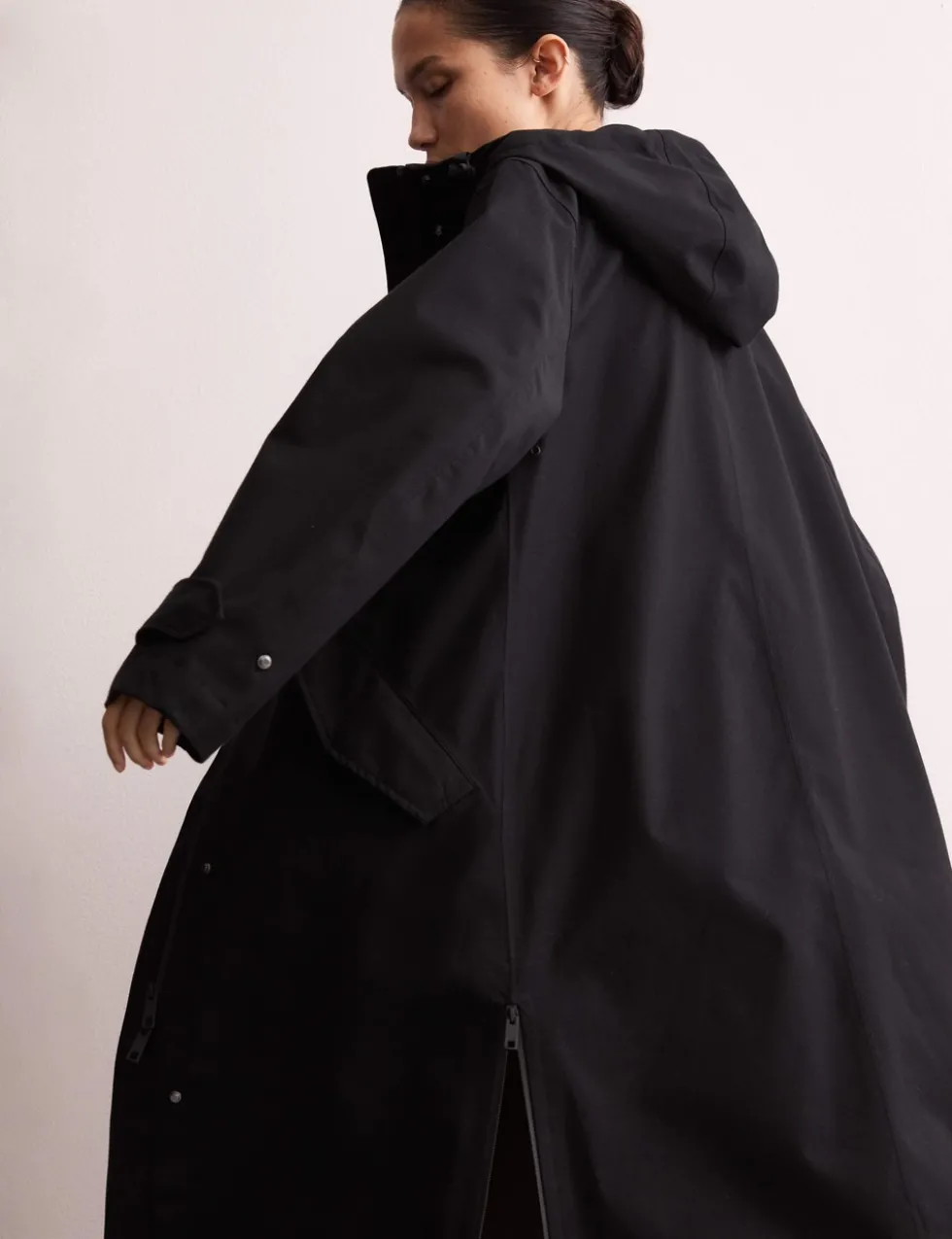 Waterproof Twill Hooded Raincoat