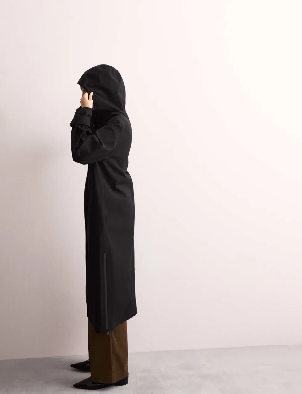 Waterproof Twill Hooded Raincoat