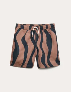 Wavy Patterned Swim Shorts (6-16 Yrs)