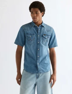Western Short Sleeve Denim Shirt