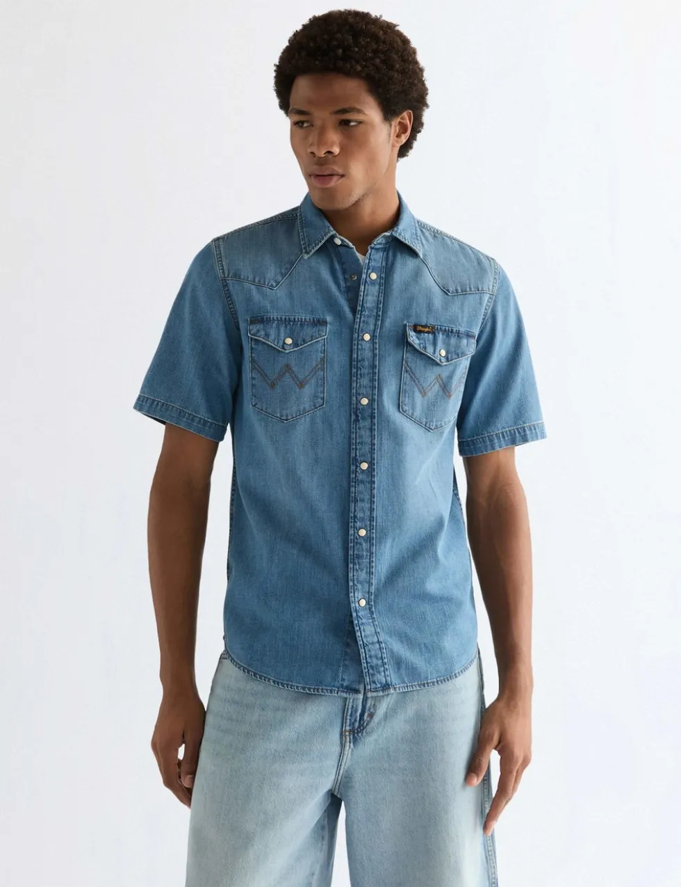 Western Short Sleeve Denim Shirt