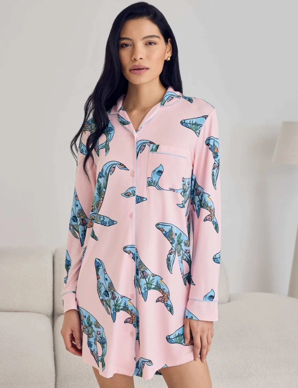 Whale Print Nightshirt